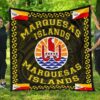 Marquesas Islands Polynesian Quilt Yellow Love Style J11 Quilt  Quilt